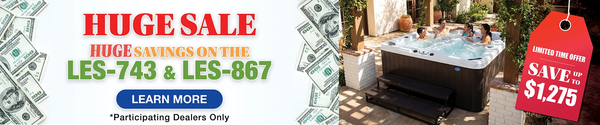 Calspas hot tub being used in a family setting - Las Piedras